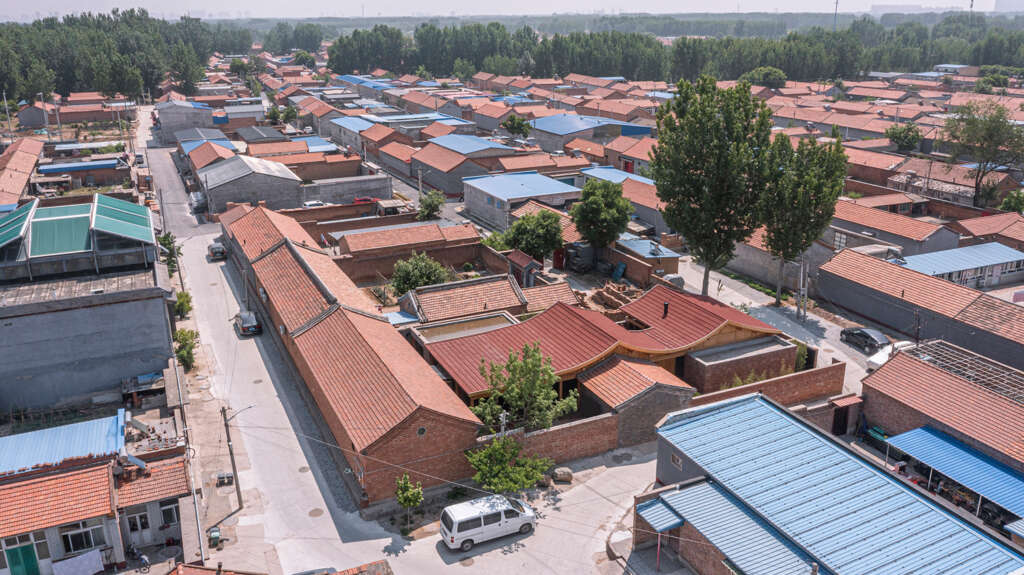 ARCHSTUDIO design brick and timber courtyard house in rural village outside Beijing