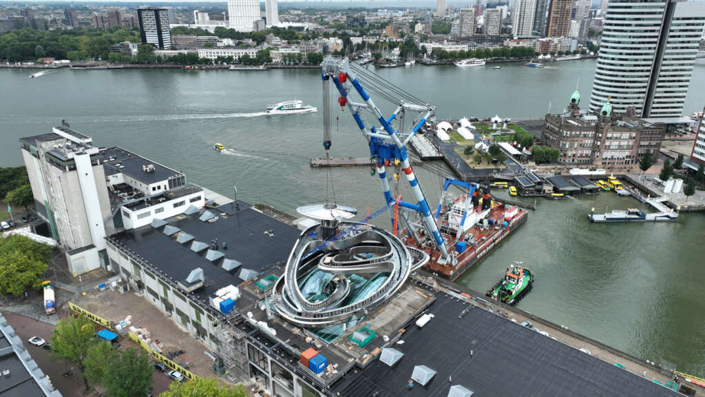 MAD Architect's "Tornado" tops out ahead of FENIX Museum opening next year in Rotterdam