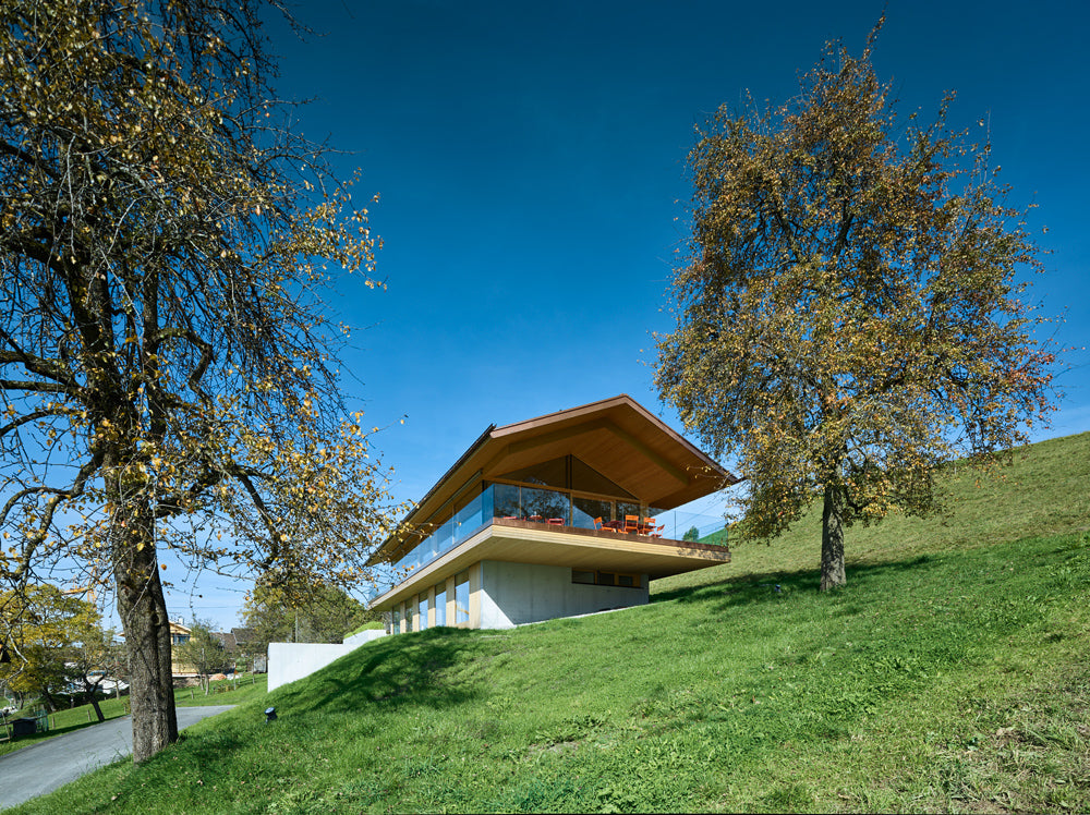 This alpine home by Dietrich | Untertrifaller Architects offers views over the Vorarlberg Rhine Valley