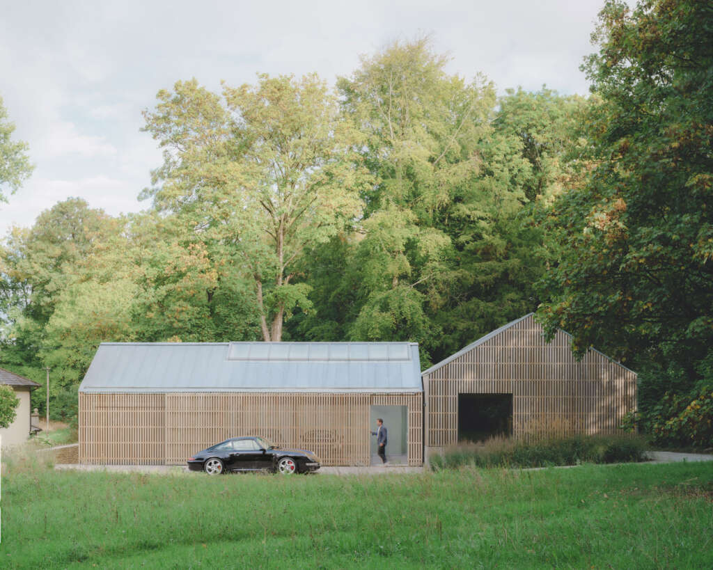 Bindloss Dawes design bespoke garage and workshop for a classic car collection