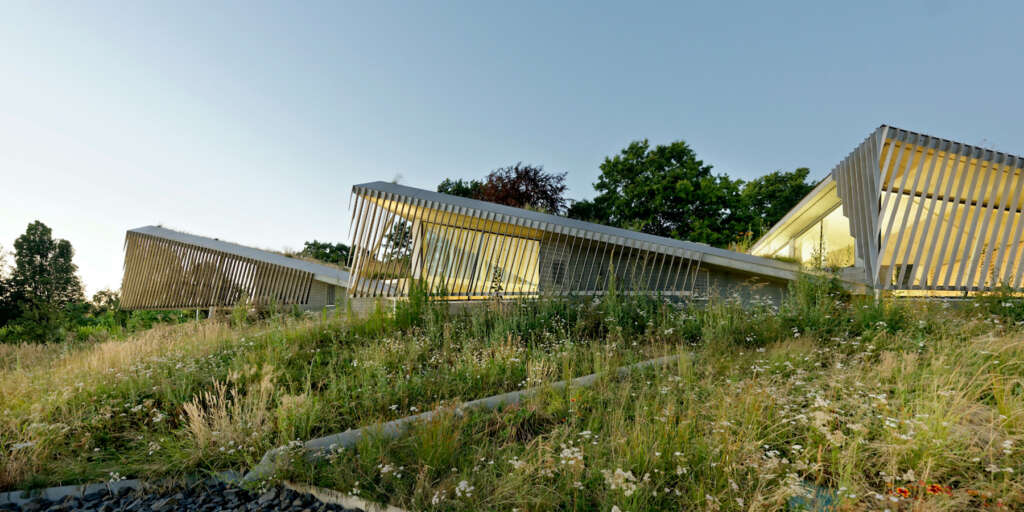 Skylab Architecture design wastewater treatment facility with immersive educational experience
