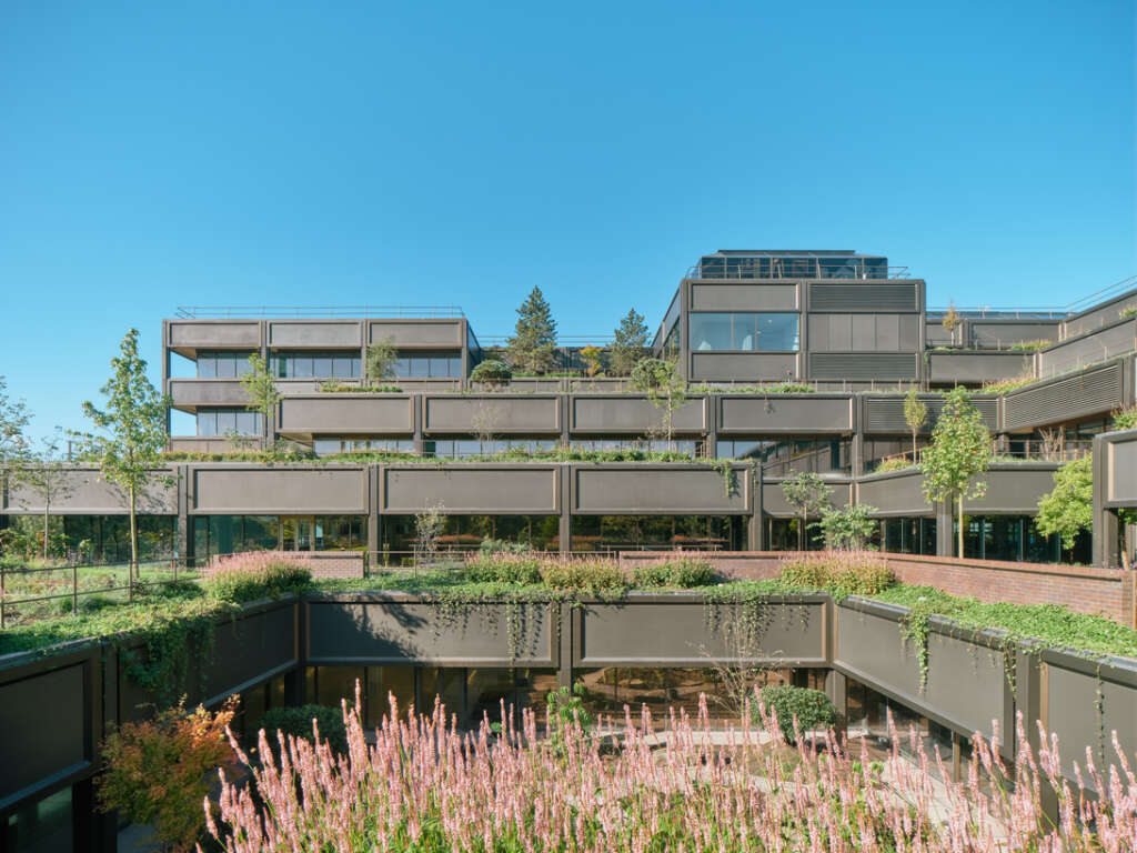 Renewal and revival of celebrated 1970s modernist offices and gardens unveiled at Plant Basingstoke