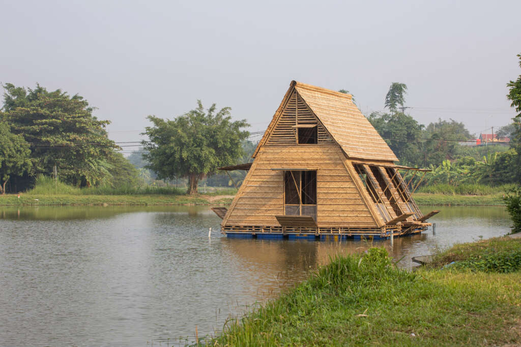 Floating Bamboo House is a housing model for Vietnamese locals whose livelihoods are river-based