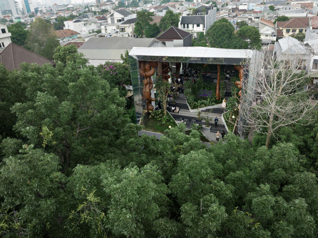 RAD+ar design multi-leveled greenspace and cafe in Jakarta