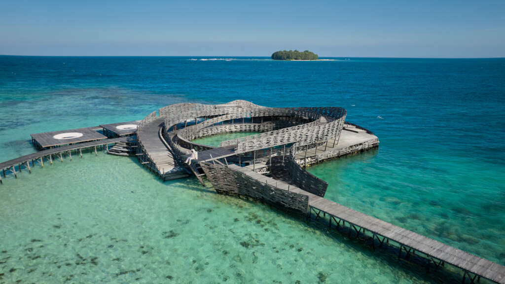 RAD+ar designs shark observation pool on private island in Indonesia