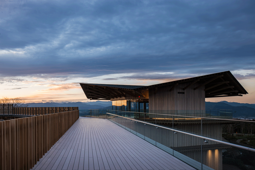 Kengo Kuma and Associates Design Lookout and Observation Tower Overlooking Mount Fuji
