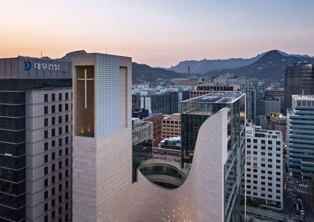 This church in Seoul resembles a mother's arms stretched outward