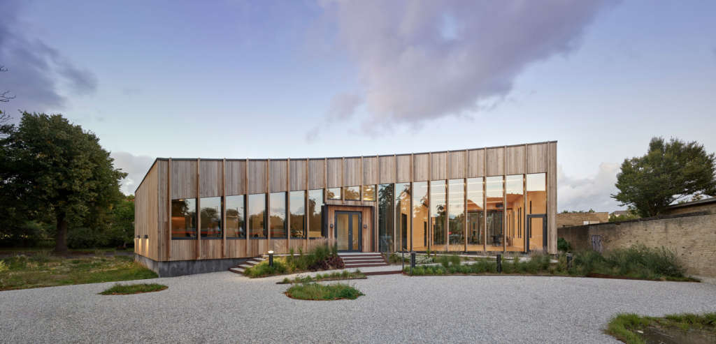 New community center built in CLT wood renews the local cityscape