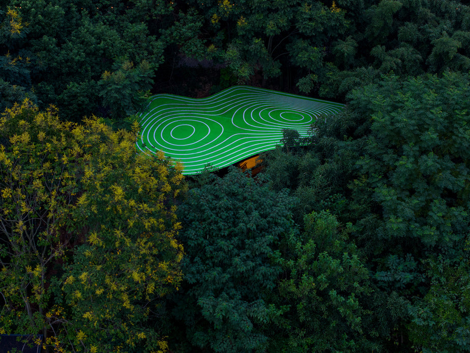 Wiki World + Advanced Architecture Lab design cabin in Wuhan with contoured roof