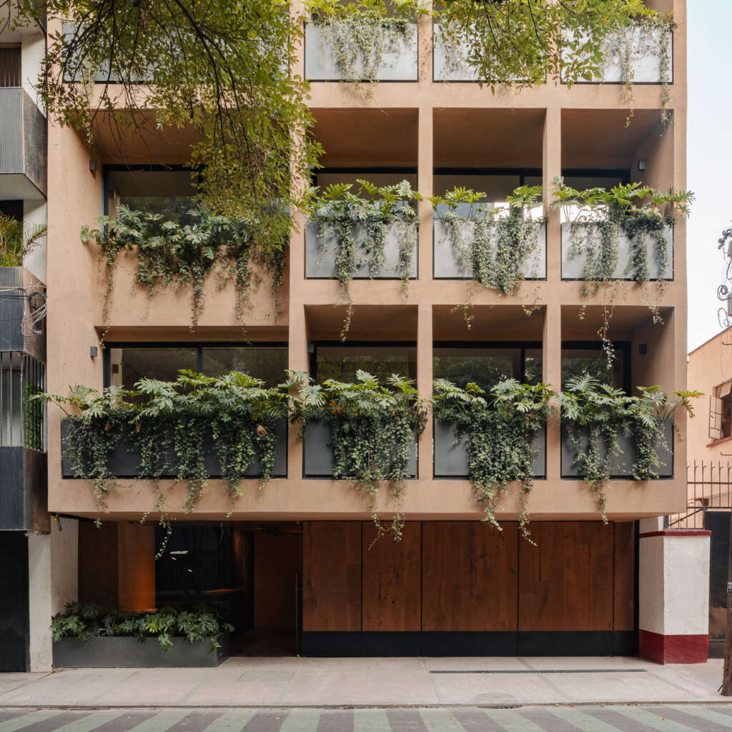 CRB arquitectos create elegant apartment building with lush greenery in Mexico City