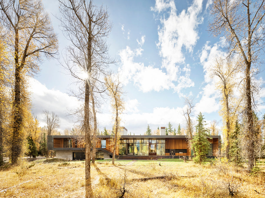 Riverbend is a wooded escape in the heart of Jackson, Wyoming