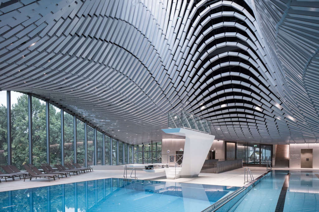 This public bath in Salzburg's historic centre is inspired by the surrounding mountains