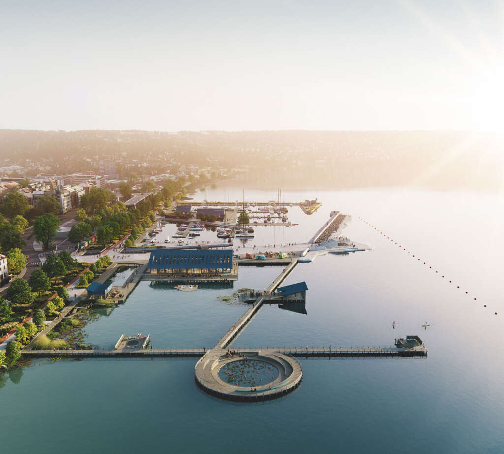 Vilhelm Lauritzen Architects and STED announce winning competition entry for neglected harbour area in Sweden’s Jönköping