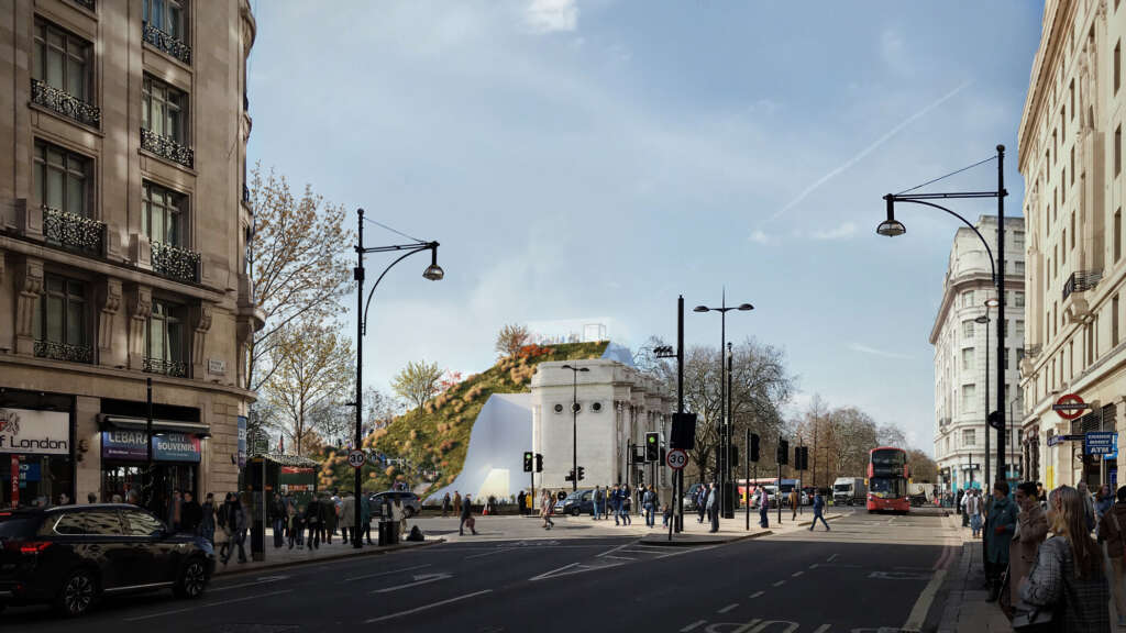 MVRDV designs hollowed-out mountain near London's Hyde Park