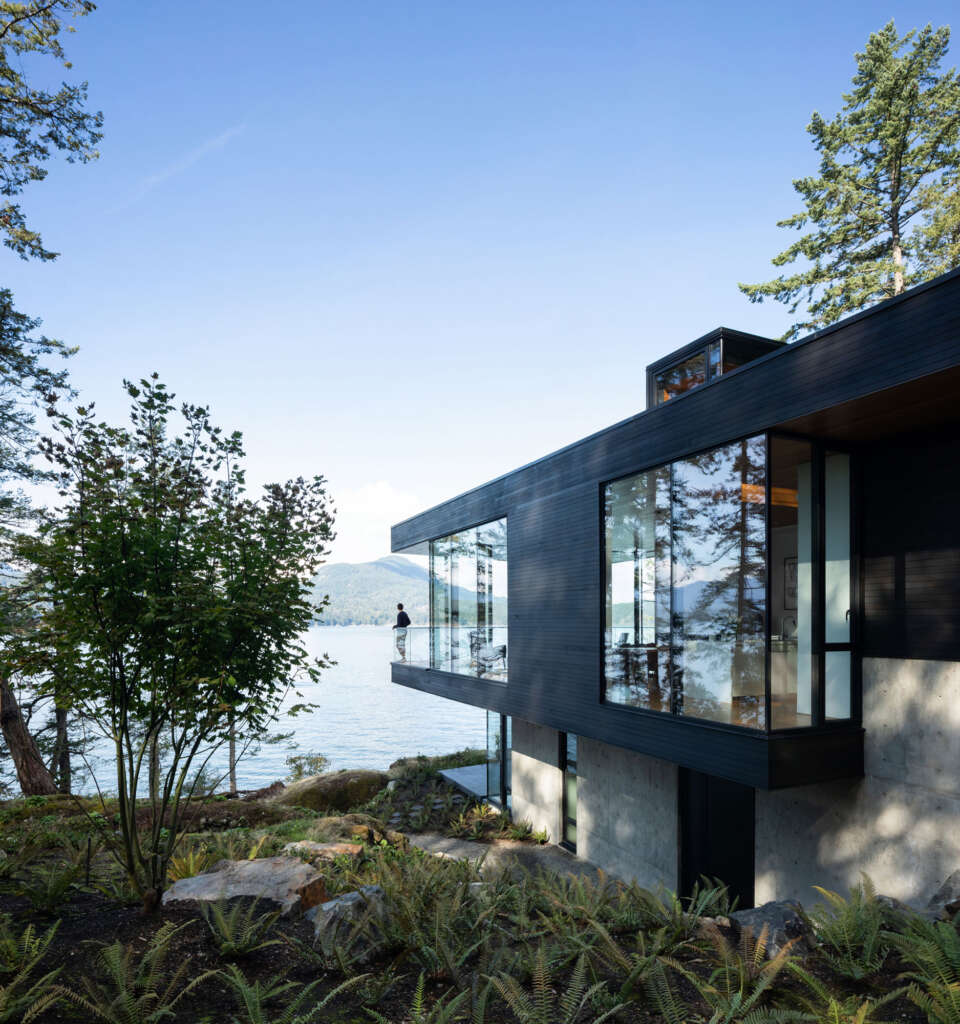 This island retreat offers views of the British Columbia landscape