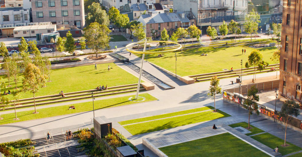 Turf Design Studio create Central Park public domain in Sydney