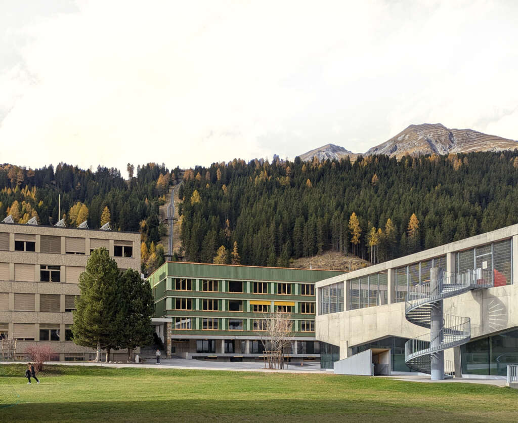 CURA Architekten complete sustainable transformation of 1960s school building in Davos