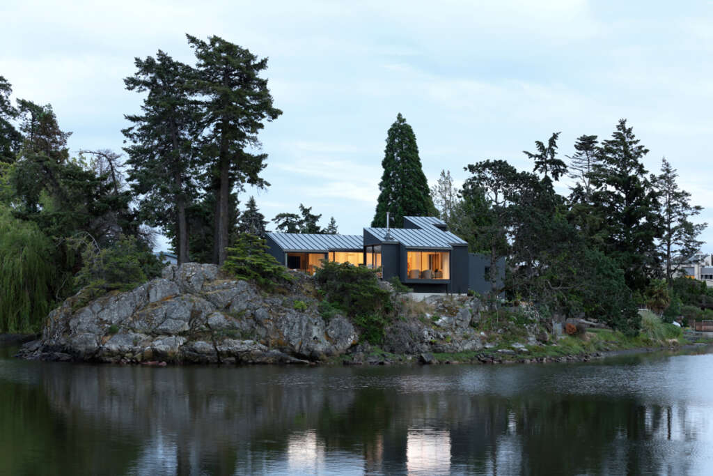 Splyce Design complete renovation and addition to shoreline house perched on rocky BC coastline