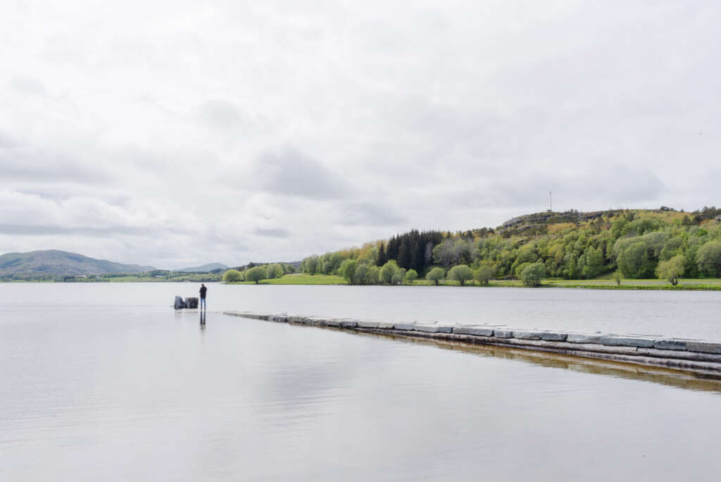 Rever & Drage design sloping stone jetty that restores local bathing spot in northern Norway