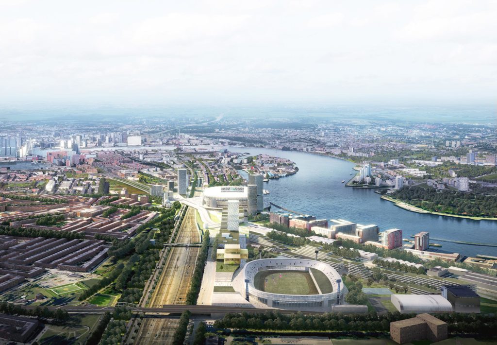 Feyenoord City design finalized by OMA & David Gianotten