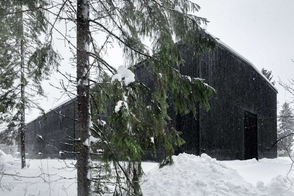 Barrel Storage for Whiskey Distiller Kyrö emerges within the Finnish landscape