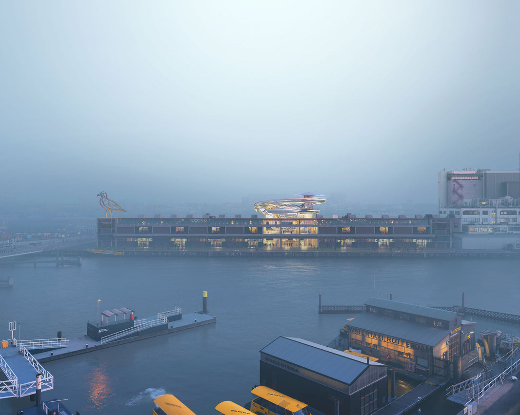 MAD Architects envision a spiraling lookout in the port of Rotterdam