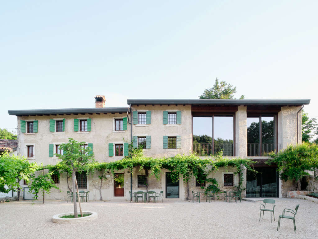 MASAAI Studio design modern guesthouse within existing ruins of a Verona estate