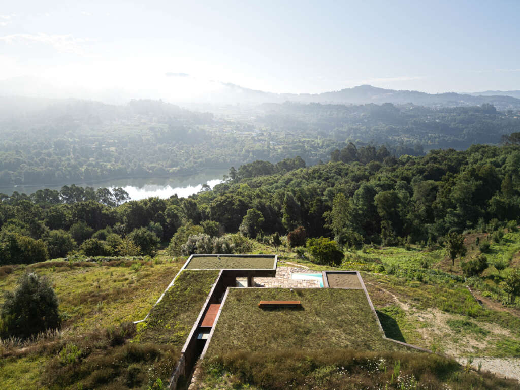 With a view to the river Tâmega, Tsou Arquitectos complete sunken home in the Portugese landscape