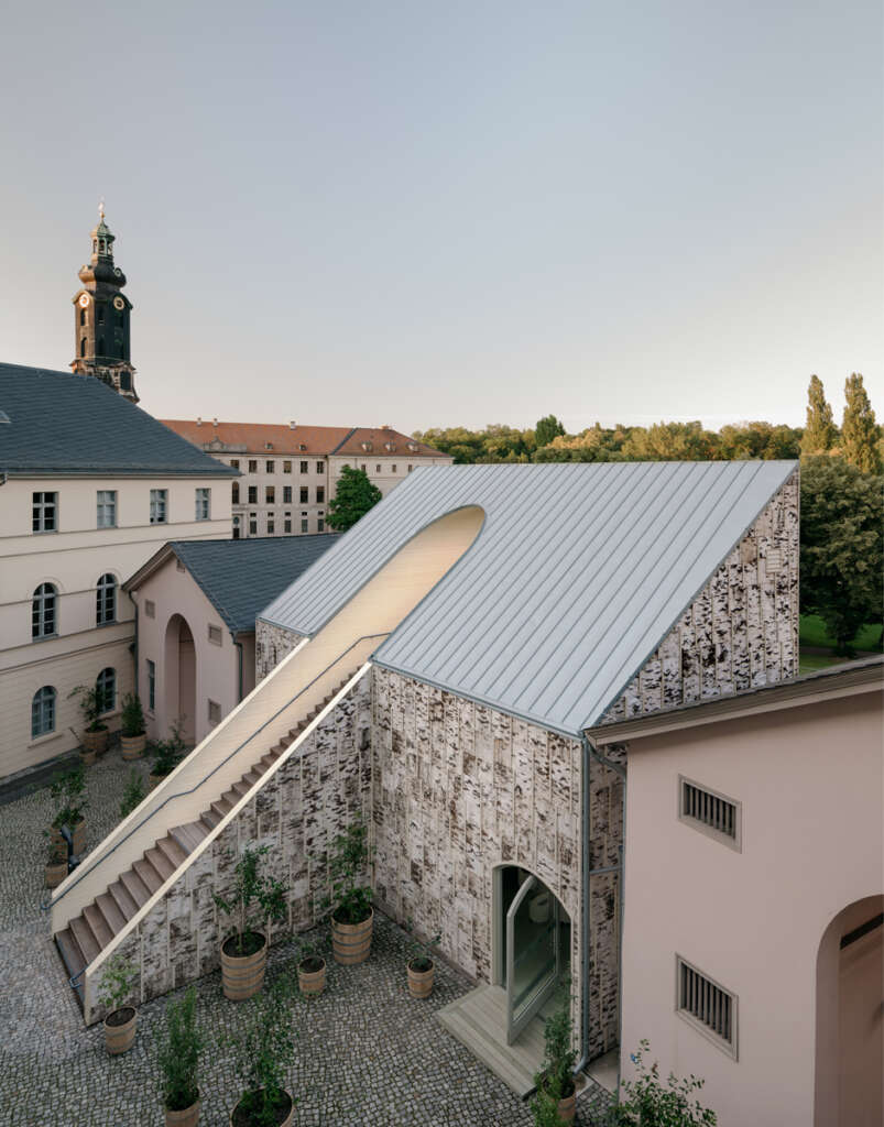Helga Blocksdorf designs Experience Portal with sky-framed view in Weimar