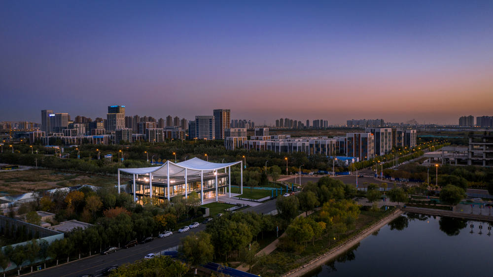 Powerhouse Company design reception center with a 'Paper Roof'