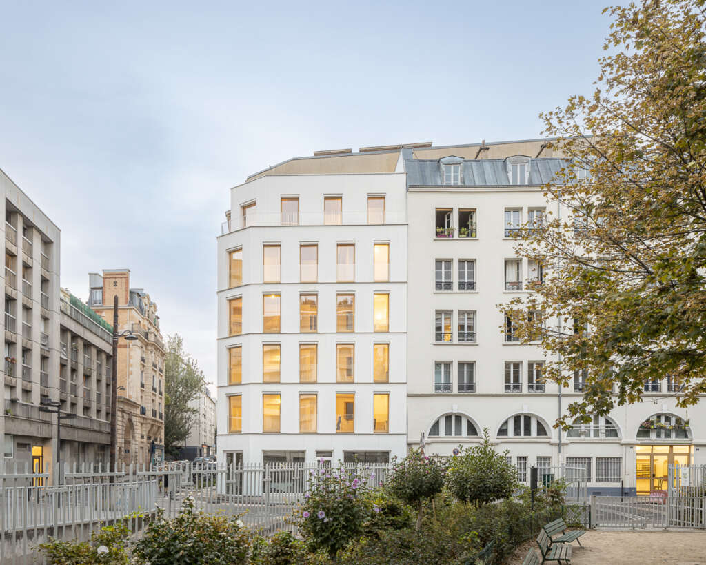 mobile architectural office complete 6-storey timber residential building in the heart of Paris