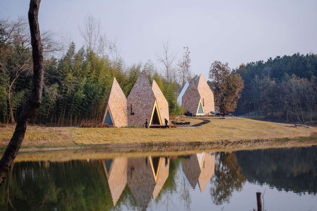 Wiki World and Advanced Architecture Lab design cabins inspired by natural crystals