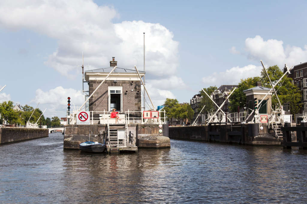 These former Amsterdam bridge houses have been converted into independent hotel rooms