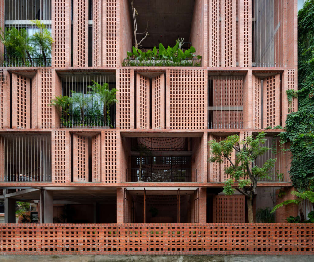 Tropical Space unveils Premier Office, a perforated brick building in Ho Chi Minh City