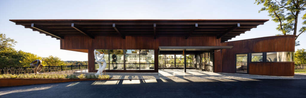 Birdseye introduces Annex, a corten Sculptor's Studio in the Champlain Valley of Vermont