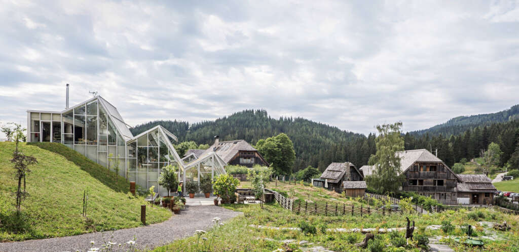 PPAG architects design stepping greenhouse for unique hotel and gastronomic experience in Austria