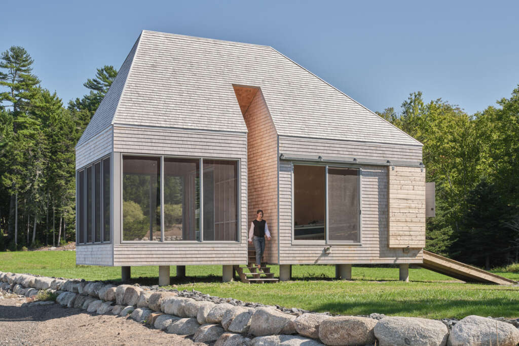 Abbott Brown Architects design cedar boathouse in remote area of Nova Scotia