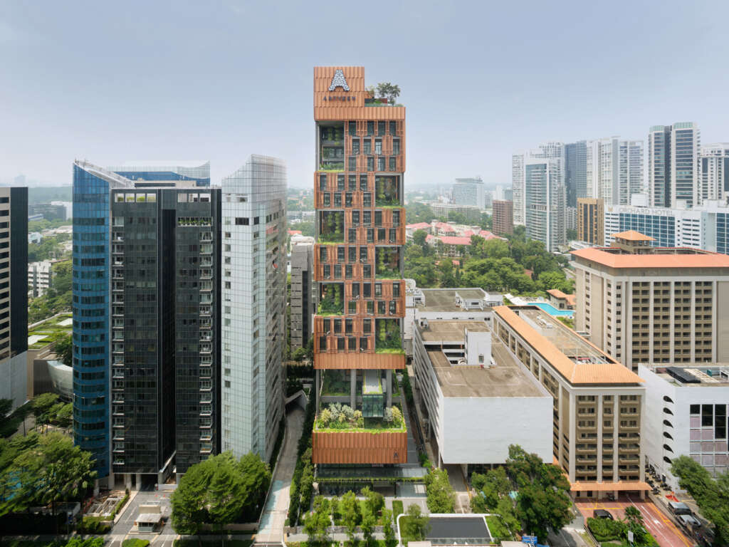 Inspired by Singapore’s tropical culture ONG&ONG design contemporary hotel filled with multi-storey sky villas
