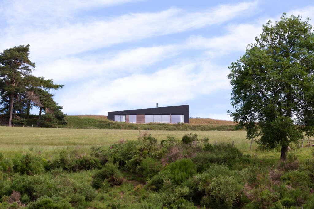 Brown & Brown design house camouflaged on a hillside in Scotland’s Cairngorms National Park