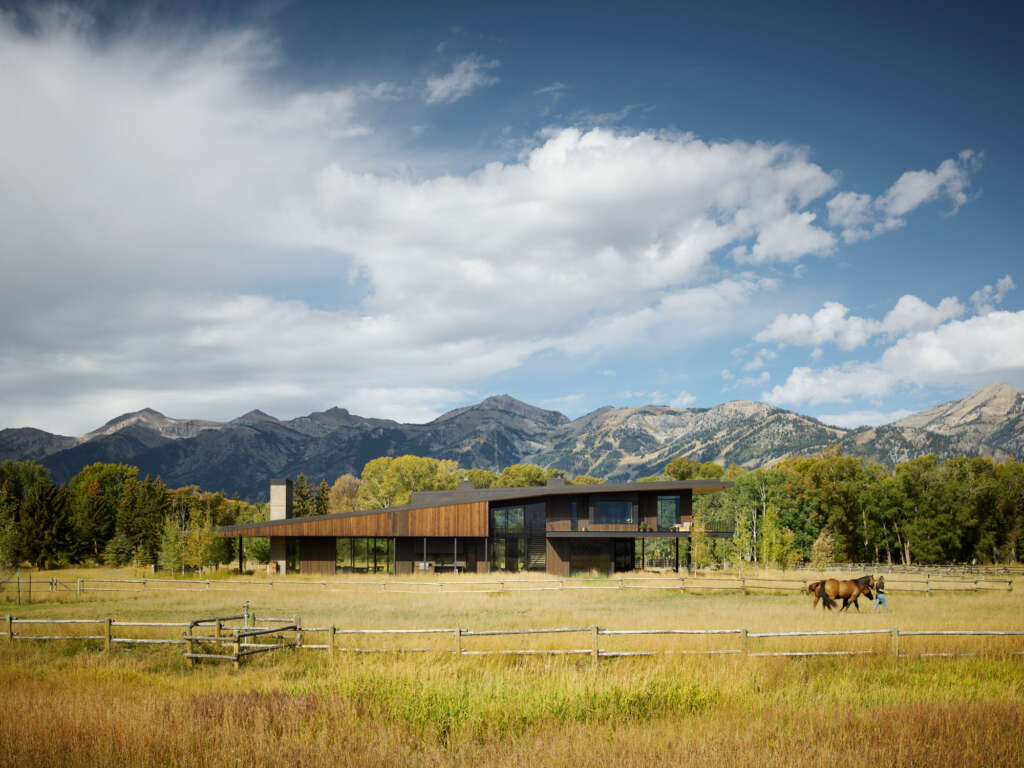 CLB Architects designs Black Fox Ranch, a home that restores and breathes new life into a century-old ranch in Jackson Hole, Wyoming