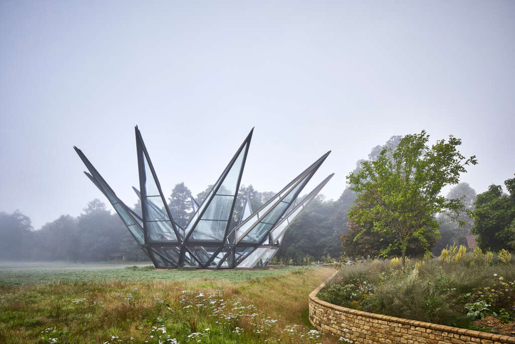 Heatherwick Studio and the National Trust unveil kinetic Glasshouse and Silk Route Garden in West Sussex