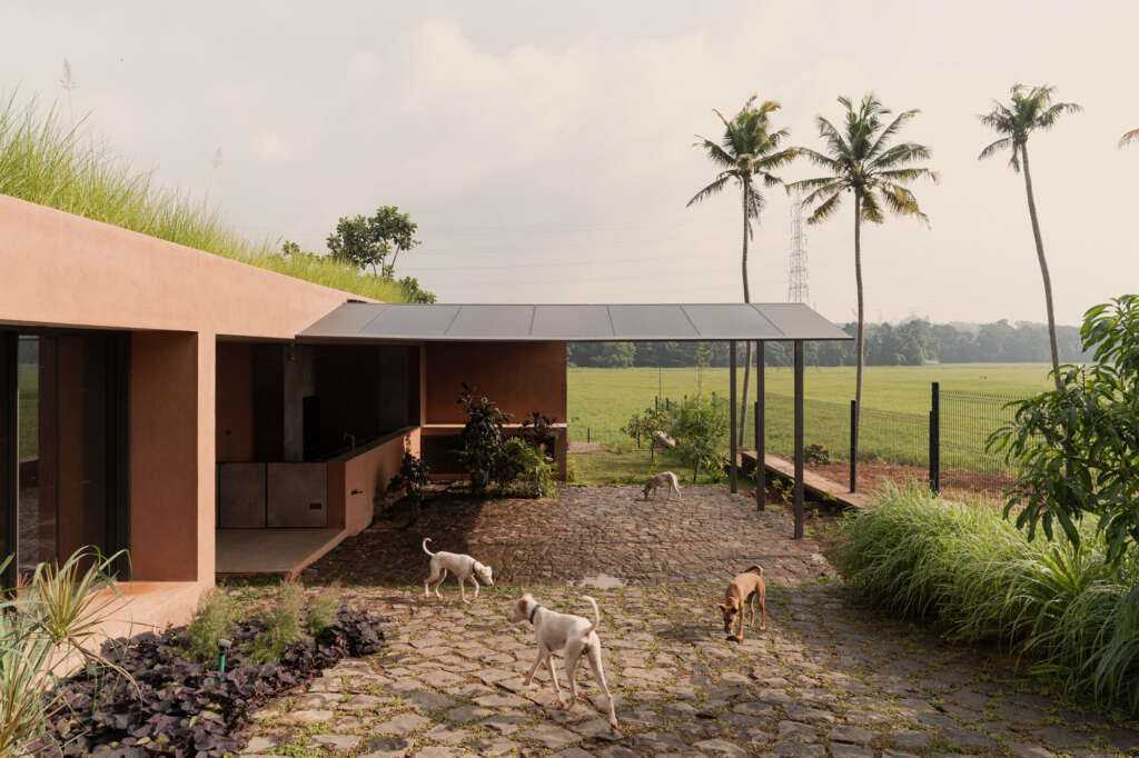 Zarine Jamshedji Architects design earth home amongst paddy field in rural India