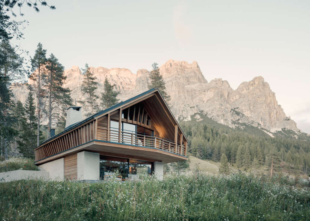 Escape to this Italian home overlooking the Dolomite peaks
