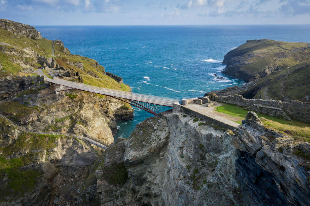 New footbridge connects two halves of Tintagel Castle for the first time in 500 years