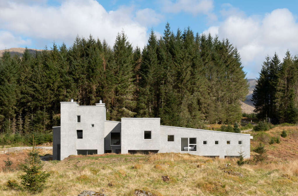 Set within the Scottish Highlands, this house by Denizen Works is the first building to be clad in recycled TV screens