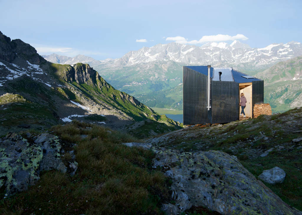Switzerland running shoe company 'ON' designs mountain hut in the Swiss Alps