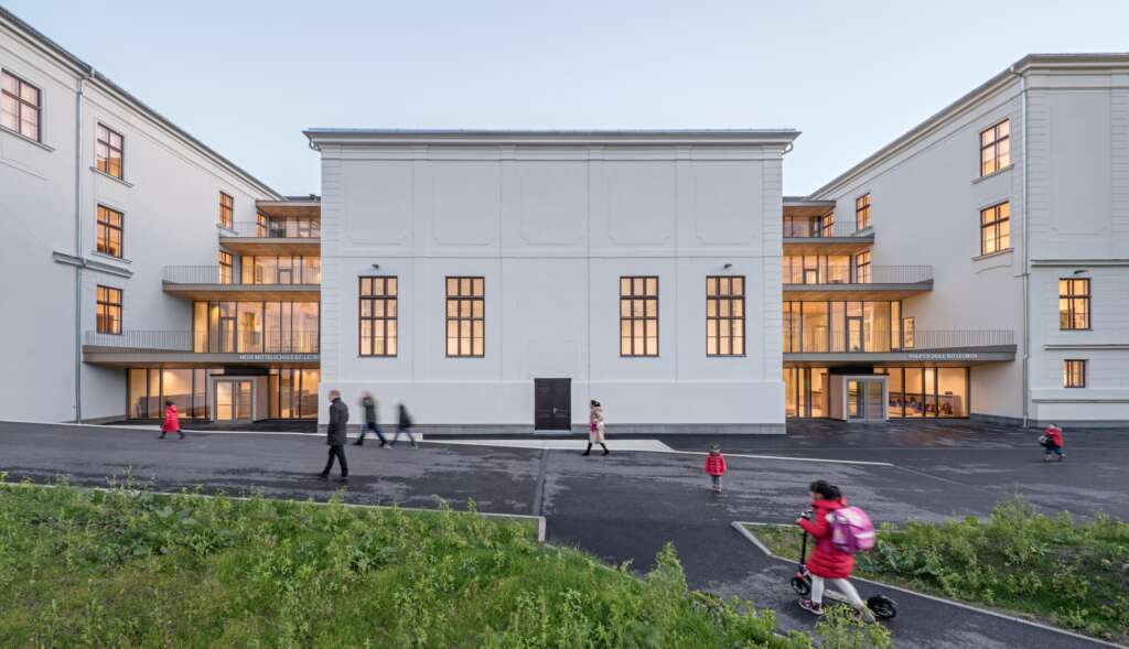 Franz&Sue subtract, add, and transform this school complex in Leoben, Austria