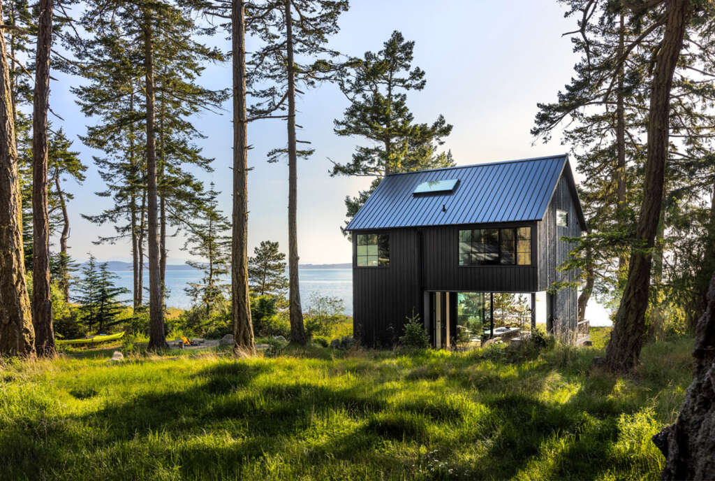Heliotrope design isolated retreat located in  the coastal geological buffer of the San Juan Islands
