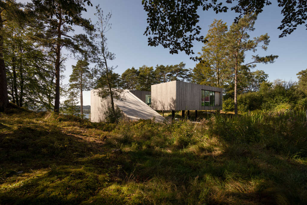Saunders Architecture design sloping house that rises from the landscape