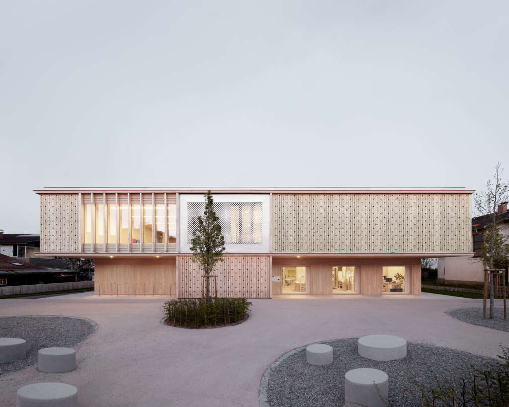Innauer-Matt Architects design ecological kindergarten in Lustenau, Austria